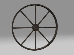 medieval wheel 3D Модель