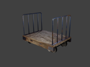 trolley and barrels 3Dモデル