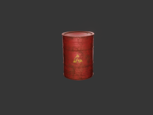 trolley and barrels Model 3D