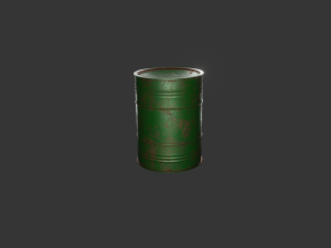trolley and barrels Model 3D