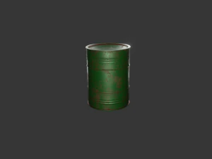 trolley and barrels 3D Model