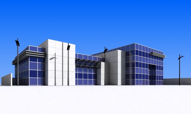 offices building Modelo 3D .c4d .max .obj .3ds .fbx .stl .blend 