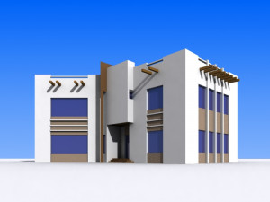 simple villa 3D Model