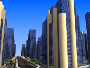 cityscape low-poly 3D Model