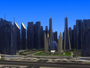 cityscape low-poly 3D Model