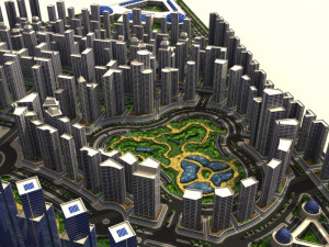 cityscape low-poly 3D Model