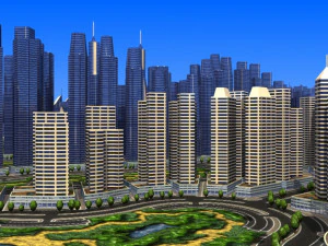 cityscape low-poly 3D Model