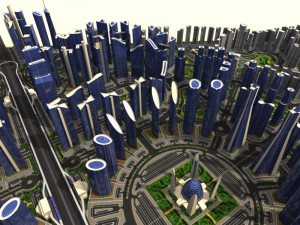 cityscape low-poly 3D Model