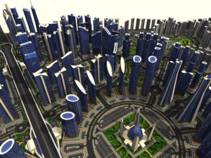 cityscape low-poly 3D Model