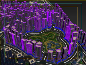 cityscape low-poly 3D Model