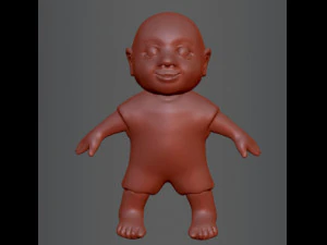 the child does exercises animation in cinema 4d 3D Model