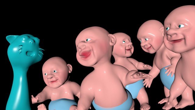 the child does exercises animation in cinema 4d 3D 模型 .c4d .max .obj .3ds .fbx .stl .blend 