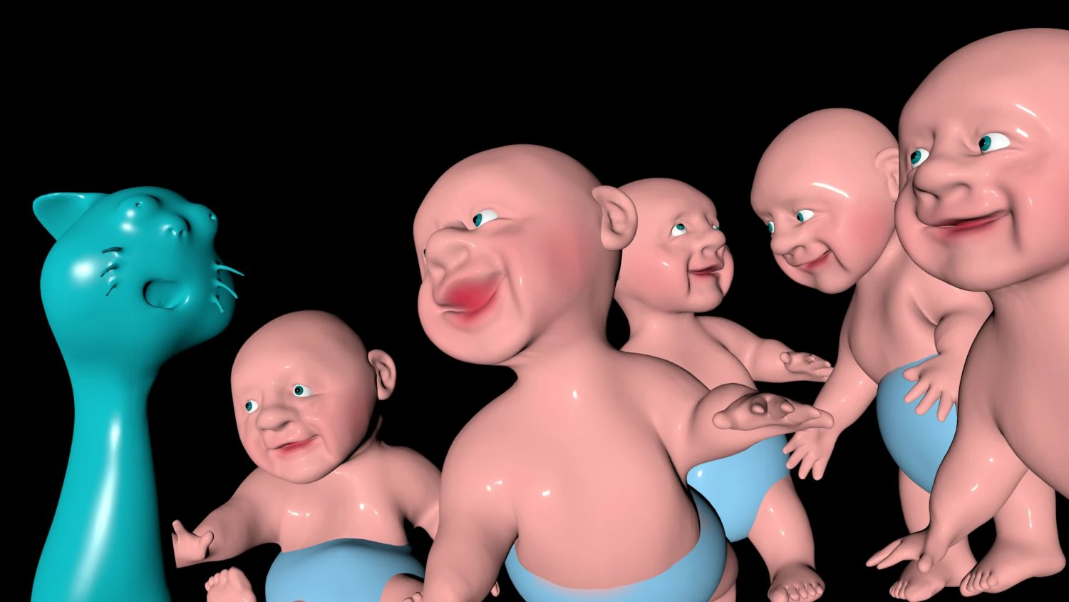 the child does exercises animation in cinema 4d 3D Model .c4d .max .obj .3ds .fbx .stl .blend 