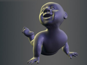 the child does exercises animation in cinema 4d 3D 模型