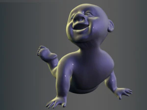 the child does exercises animation in cinema 4d 3D Model