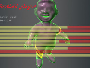 funny football players 3D Модель