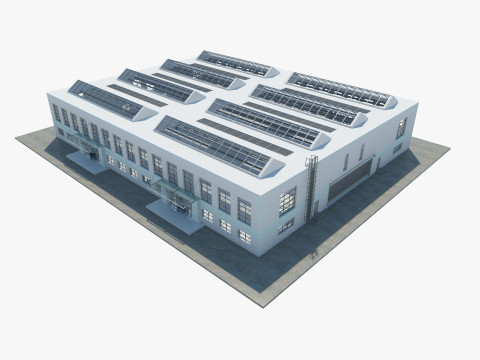 Warehouse interior and exterior 3D Model