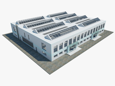 Warehouse interior and exterior 3D Model