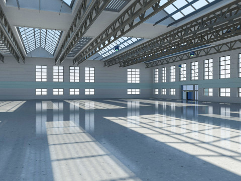 Warehouse interior and exterior 3D Model