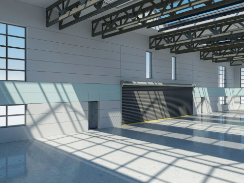 Warehouse interior and exterior 3D Model