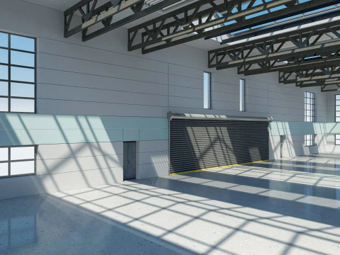 Warehouse interior and exterior 3D Model