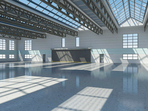 Warehouse interior and exterior 3D Model