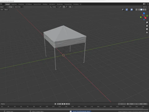 Event Tent 4x4 3D Model