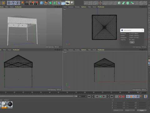 Event Tent 4x4 3D Model