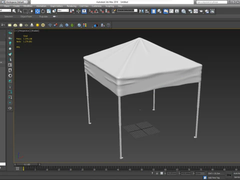 Event Tent 4x4 3D Model