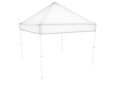 3d tent 4x4 3D Model