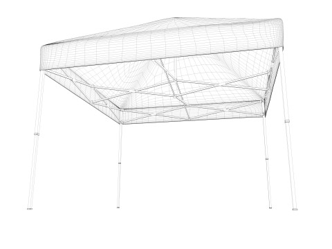 3d tent 4x4 3D Model