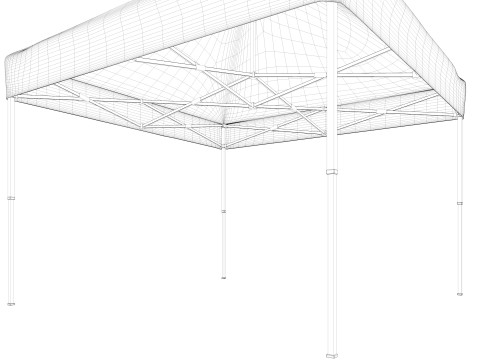 3d tent 4x4 3D Model