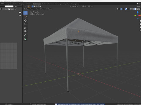 3d tent 4x4 3D Model
