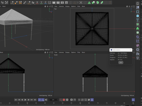3d tent 4x4 3D Model