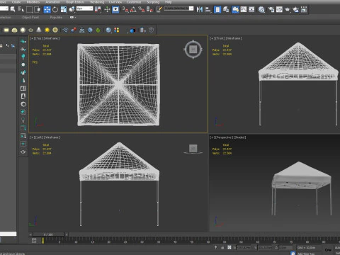 3d tent 4x4 3D Model
