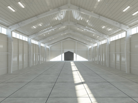 Warehouse White Office 3D Model