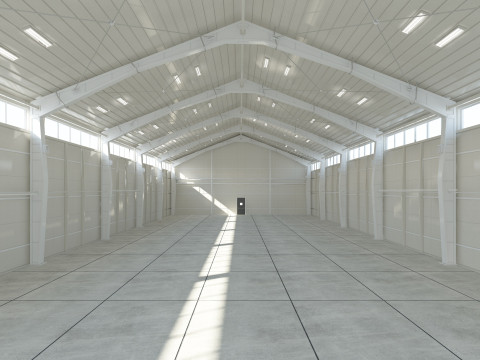 Warehouse White Office 3D Model