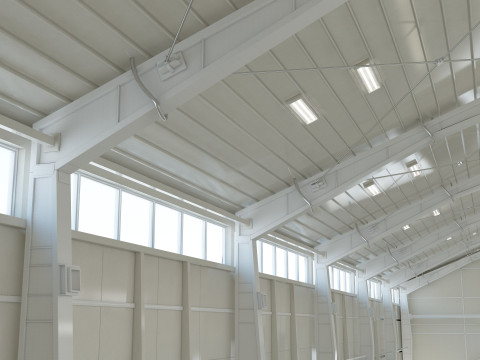 Warehouse White Office 3D Model