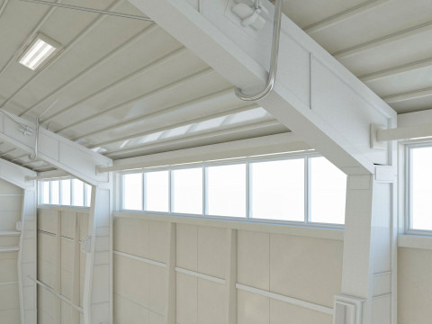 Warehouse White Office 3D Model