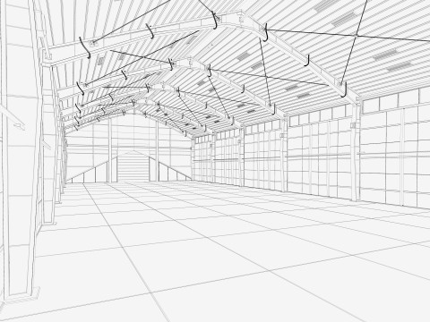 Warehouse White Office 3D Model