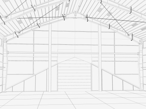 Warehouse White Office 3D Model