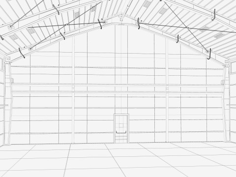 Warehouse White Office 3D Model