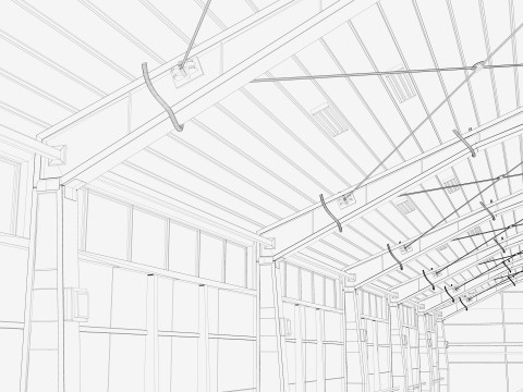 Warehouse White Office 3D Model