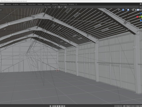 Warehouse White Office 3D Model