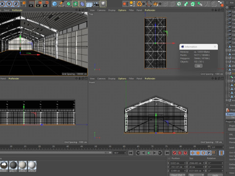 Warehouse White Office 3D Model