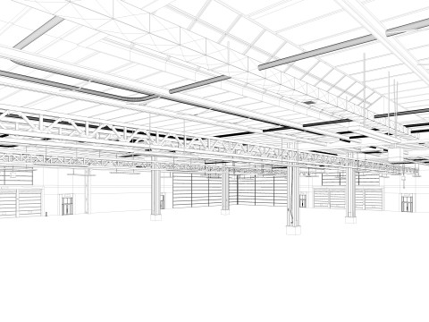 Exhibition Hall 3D Model