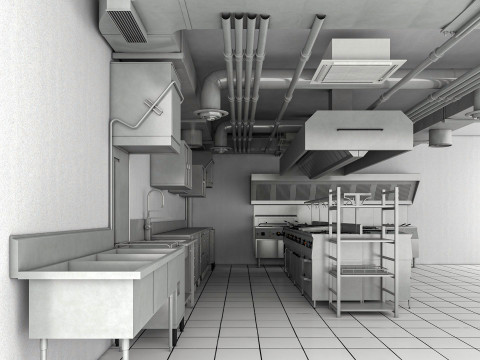 Commercial kitchen 3 3D Model