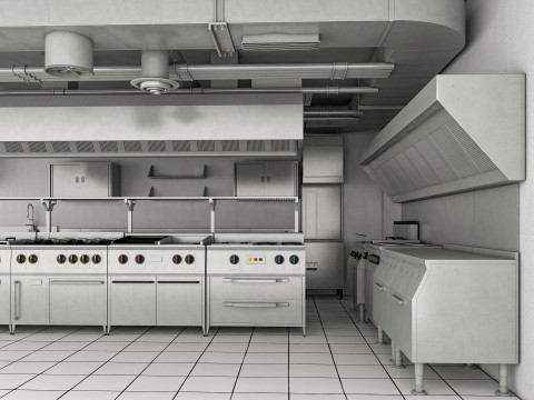 Commercial kitchen 3 3D Model