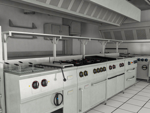 Commercial kitchen 3 3D Model