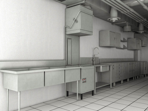 Commercial kitchen 3 3D Model
